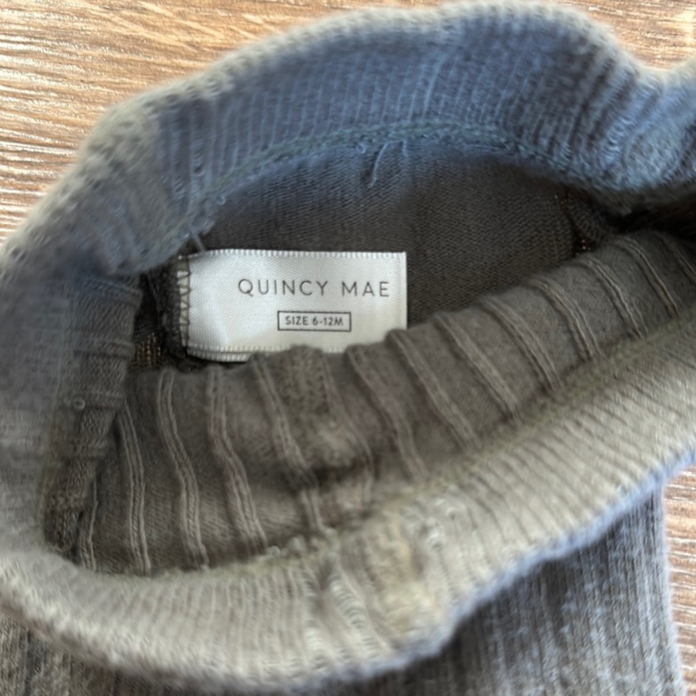 Men's Gray Green Ribbed Socks - Picture 2 of 2